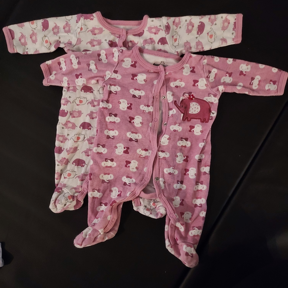 Charming Pink and White Kids Footie Set
